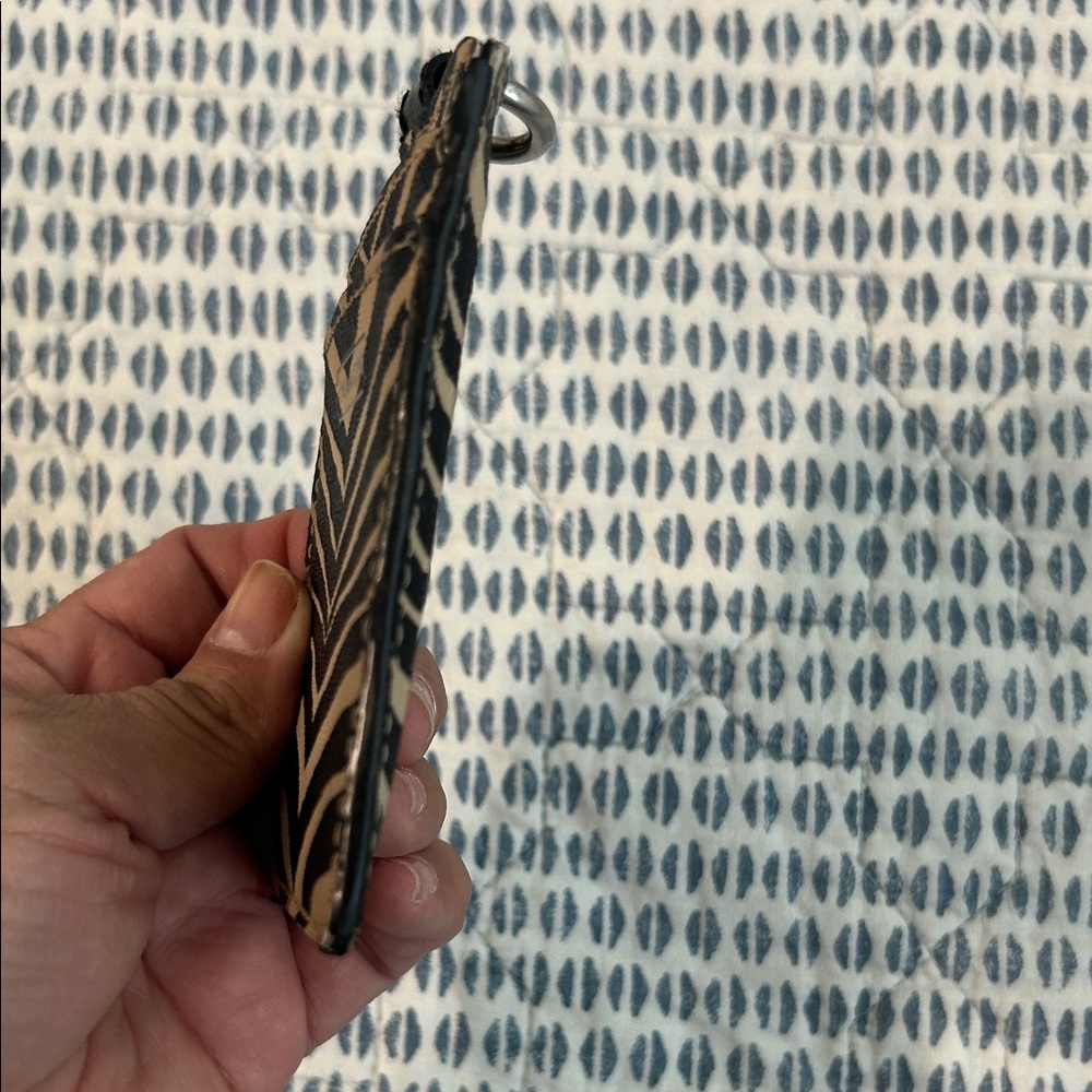 Coach Zebra Black and Tan Card Holder - Picture 3 of 7